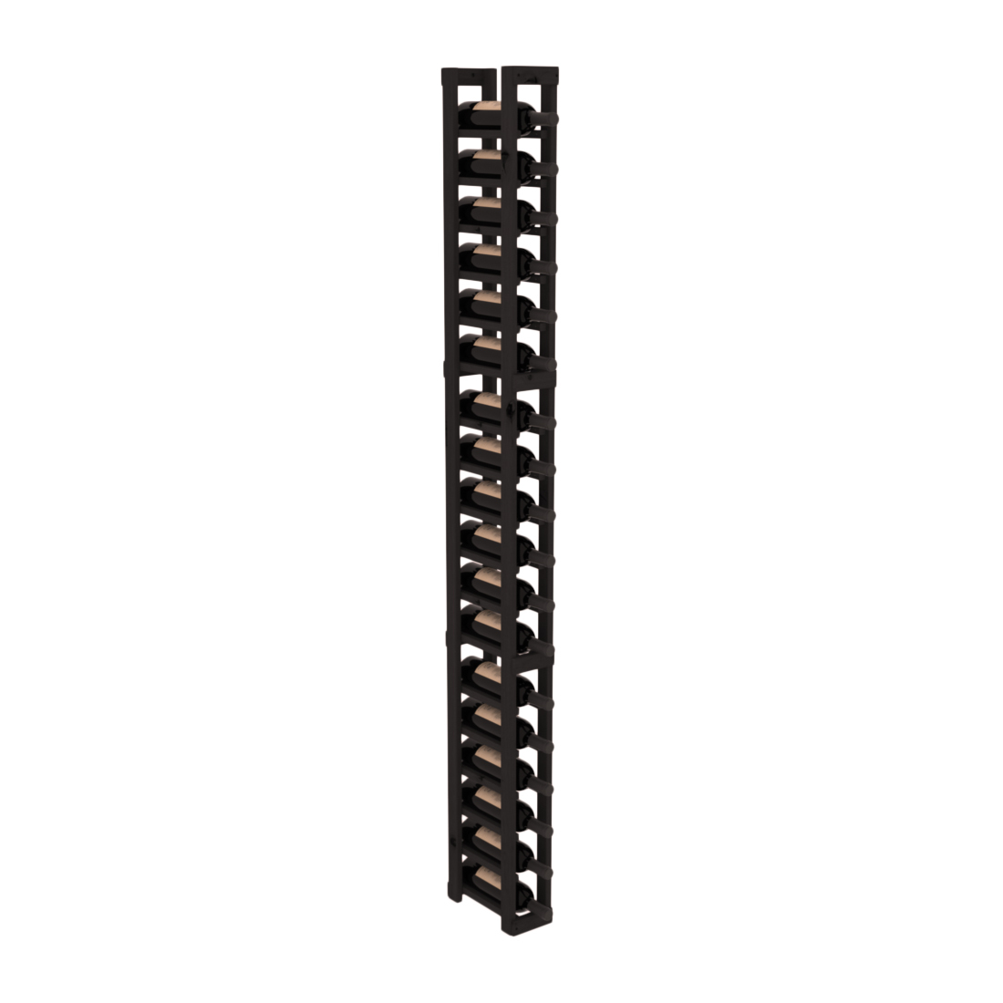 InstaCellar - 1 Column Standard Rack in Knotty Alder Black stained without WineSafe™ Satin Sealant