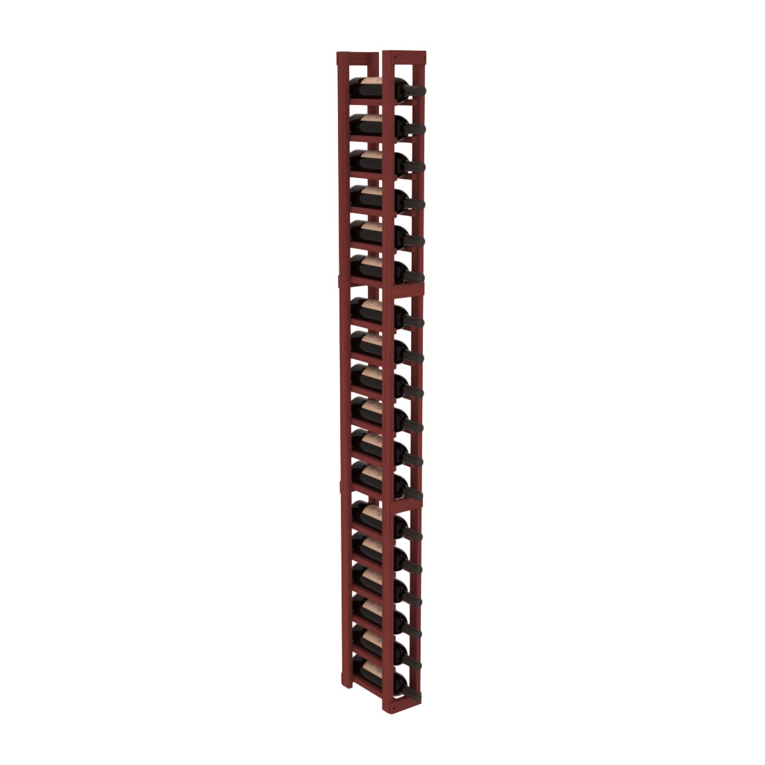 InstaCellar - 1 Column Standard Rack in Grand Mahogany Cherry stained without WineSafe™ Satin Sealant