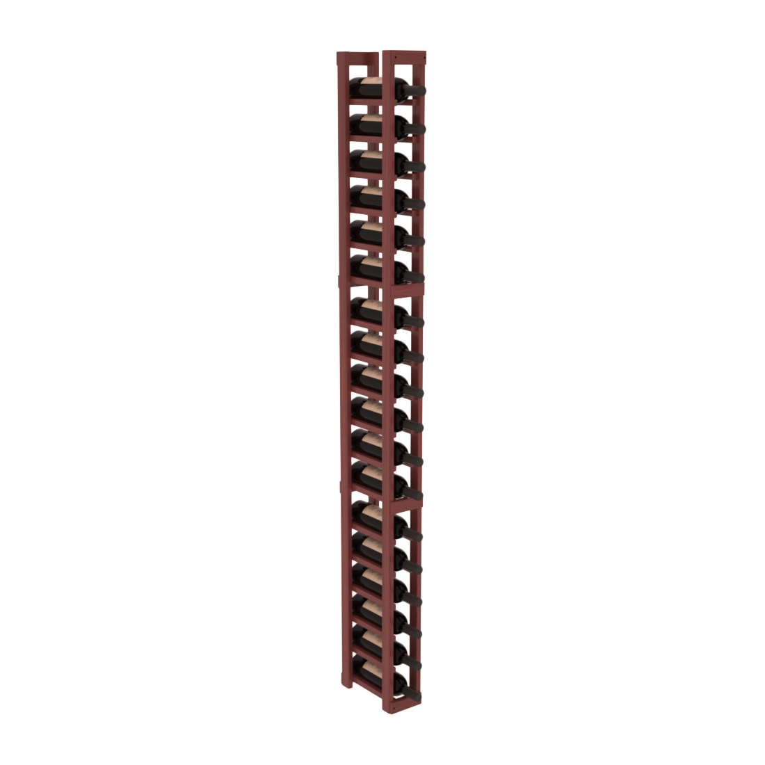 InstaCellar - 1 Column Standard Rack in Grand Mahogany Cherry stained with WineSafe™ Satin Sealant