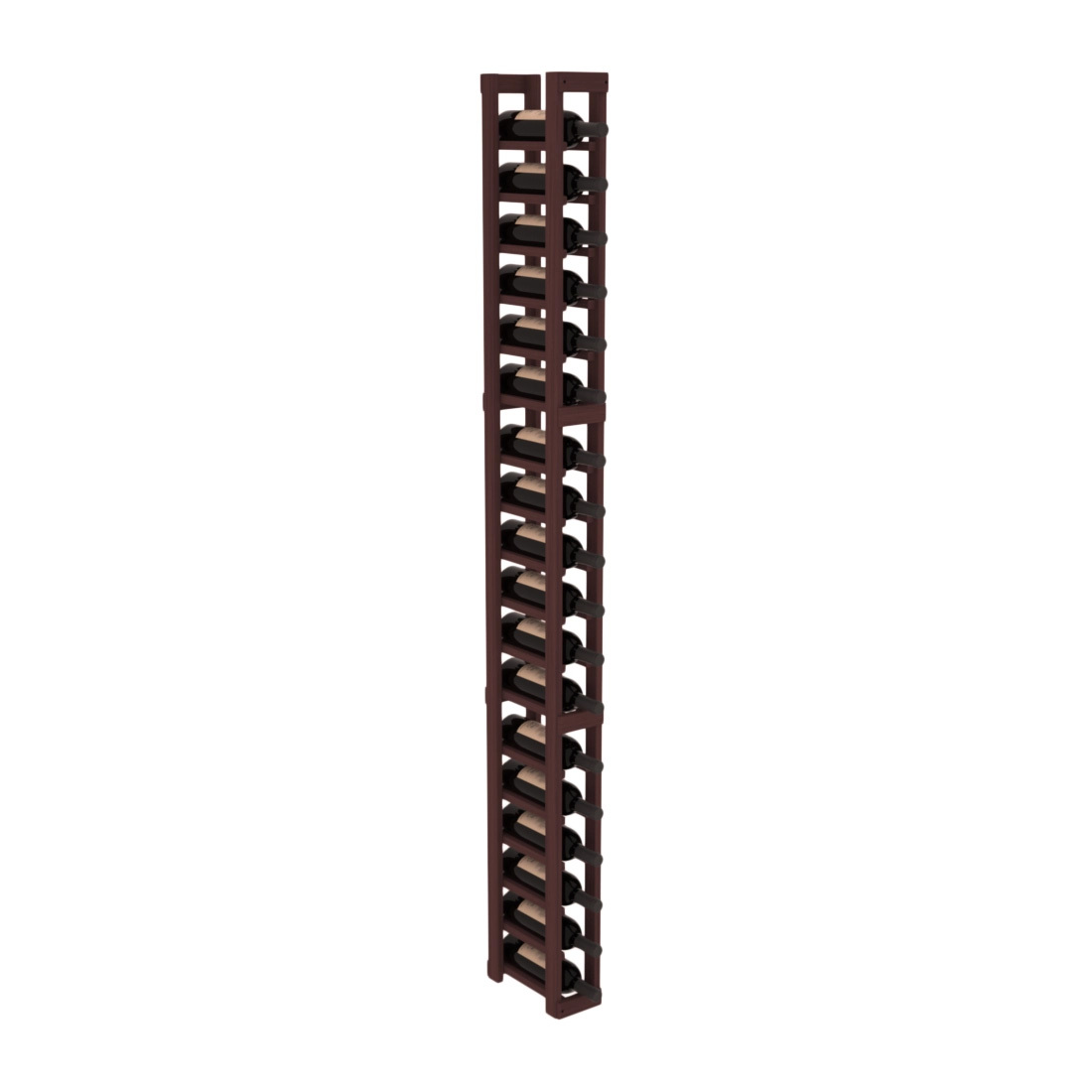 InstaCellar - 1 Column Standard Rack in Grand Mahogany Walnut stained without WineSafe™ Satin Sealant