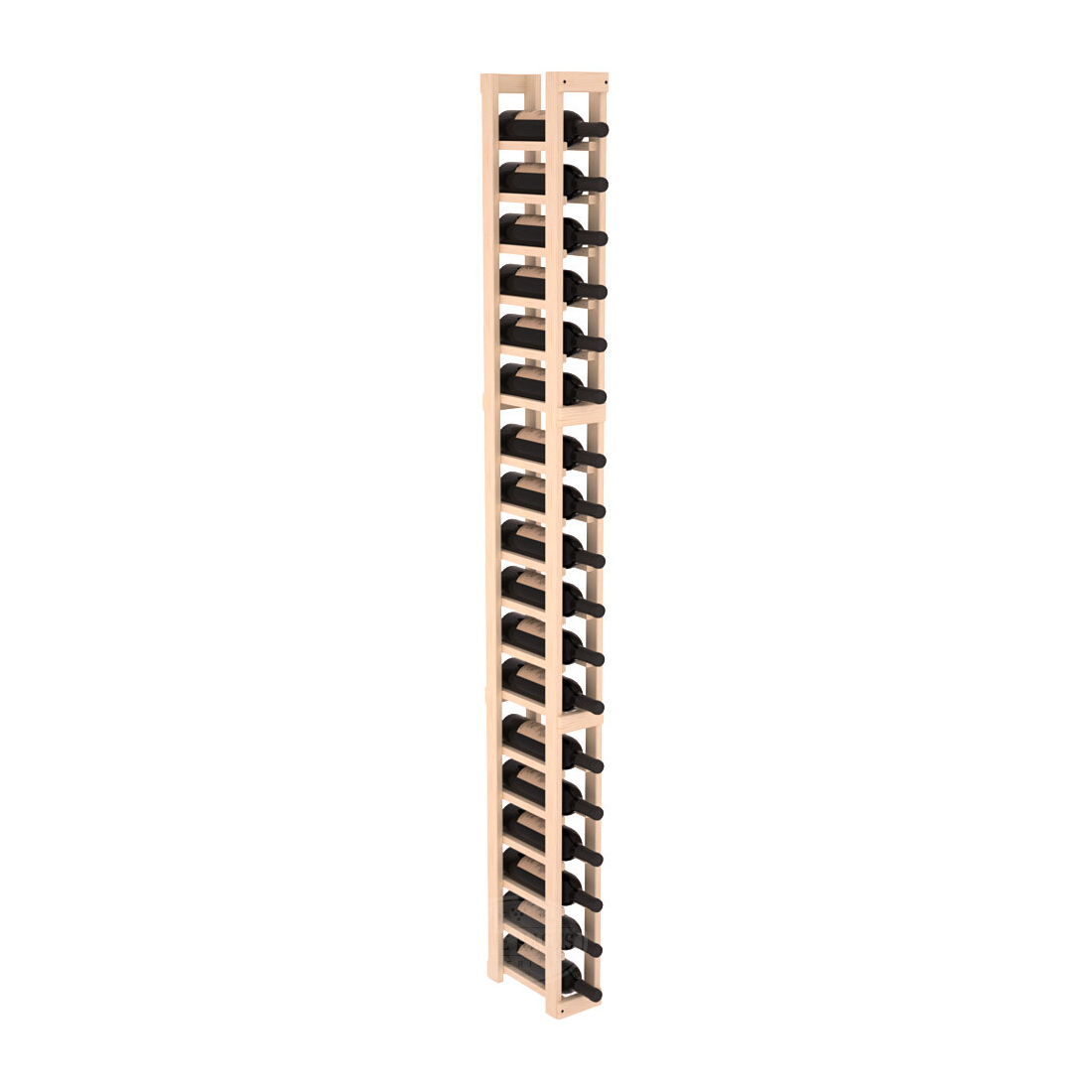 InstaCellar - 1 Column Standard Rack in Ponderosa Pine Unstained without WineSafe™ Satin Sealant