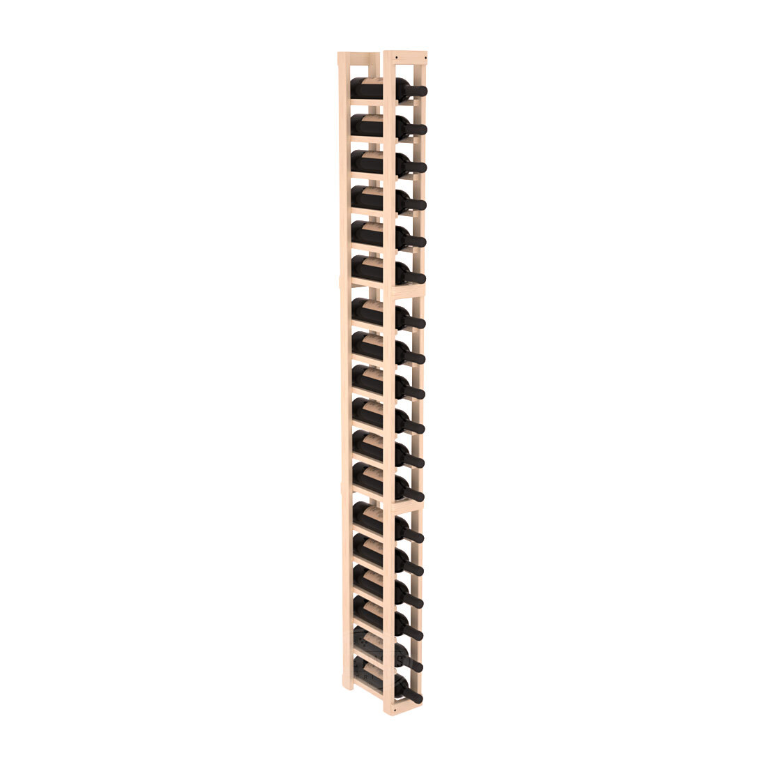 InstaCellar - 1 Column Standard Rack in Ponderosa Pine Unstained with WineSafe™ Satin Sealant