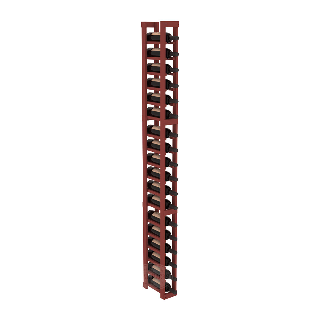 InstaCellar - 1 Column Standard Rack in Ponderosa Pine Cherry stained without WineSafe™ Satin Sealant