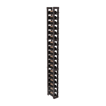 InstaCellar - 1 Column Standard Rack in Ponderosa Pine Black stained with WineSafe™ Satin Sealant