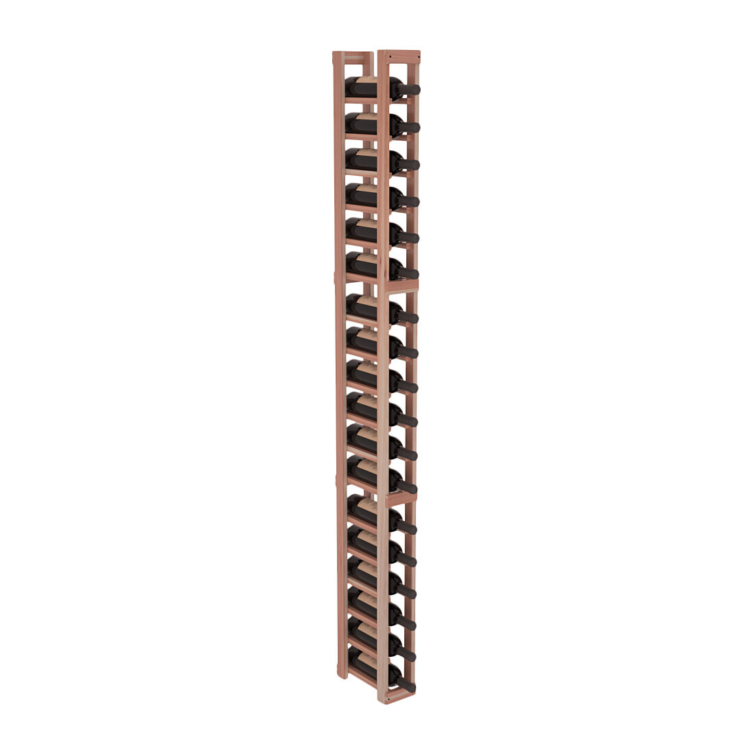 InstaCellar - 1 Column Standard Rack in Premium Redwood Unstained with WineSafe™ Satin Sealant