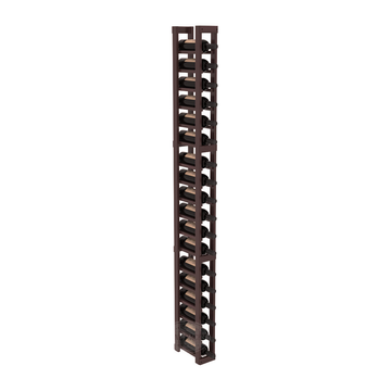 InstaCellar - 1 Column Standard Rack in Premium Redwood Walnut stained with WineSafe™ Satin Sealant