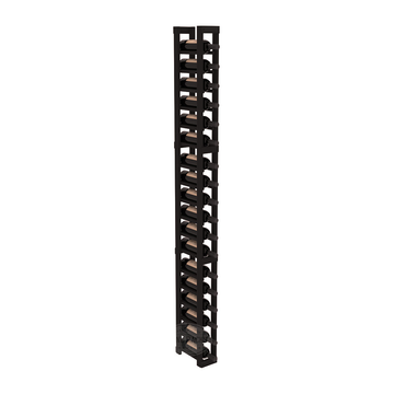 InstaCellar - 1 Column Standard Rack in Premium Redwood Black stained without WineSafe™ Satin Sealant