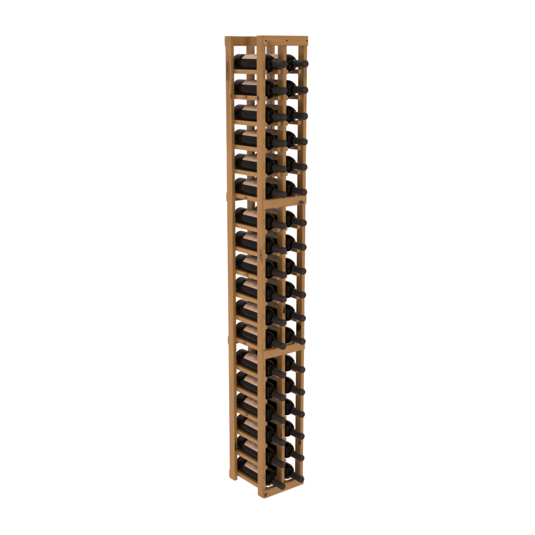 InstaCellar - 2 Column Standard Rack in Knotty Alder Oak stained with WineSafe™ Satin Sealant