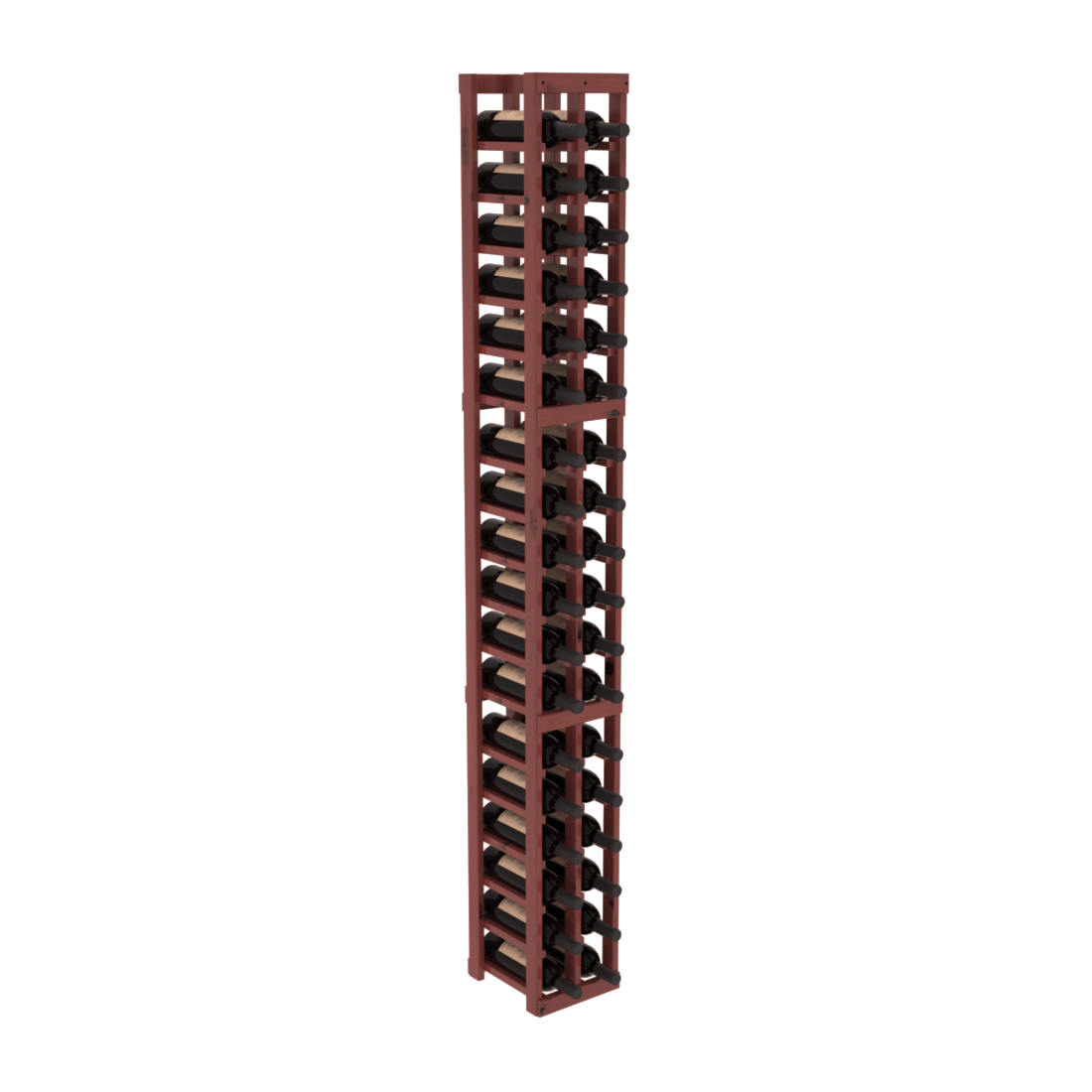 InstaCellar - 2 Column Standard Rack in Knotty Alder Cherry stained with WineSafe™ Satin Sealant
