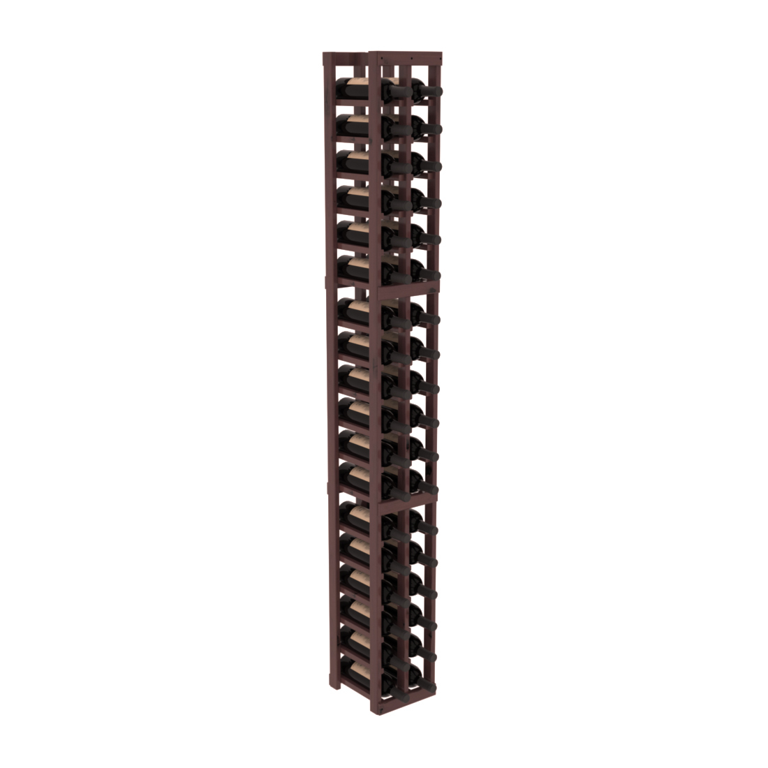 InstaCellar - 2 Column Standard Rack in Knotty Alder Walnut stained with WineSafe™ Satin Sealant