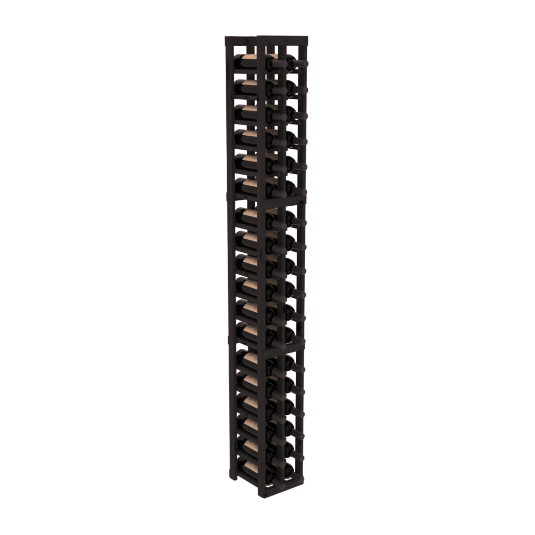 InstaCellar - 2 Column Standard Rack in Knotty Alder Black stained without WineSafe™ Satin Sealant
