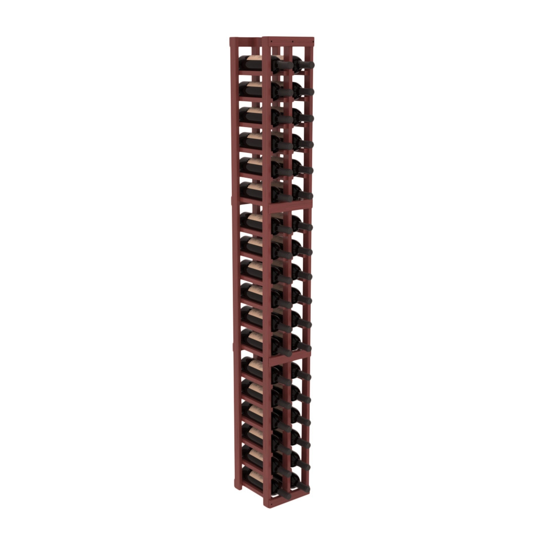 InstaCellar - 2 Column Standard Rack in Grand Mahogany Cherry stained with WineSafe™ Satin Sealant