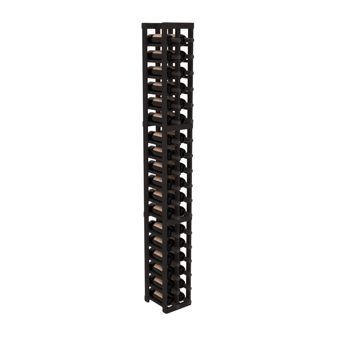 InstaCellar - 2 Column Standard Rack in Grand Mahogany Black stained without WineSafe™ Satin Sealant