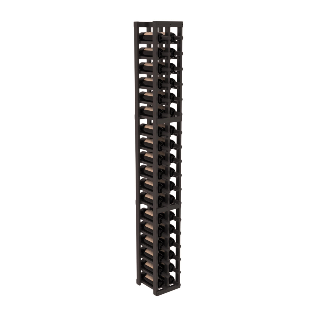 InstaCellar - 2 Column Standard Rack in Grand Mahogany Black stained with WineSafe™ Satin Sealant