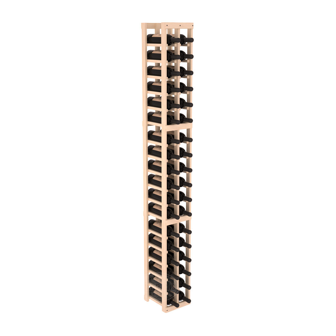 InstaCellar - 2 Column Standard Rack in Ponderosa Pine Unstained without WineSafe™ Satin Sealant