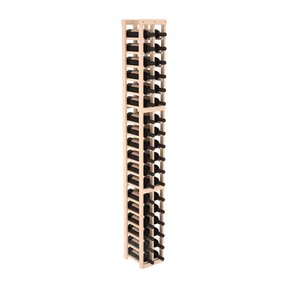 InstaCellar - 2 Column Standard Rack in Ponderosa Pine Unstained with WineSafe™ Satin Sealant