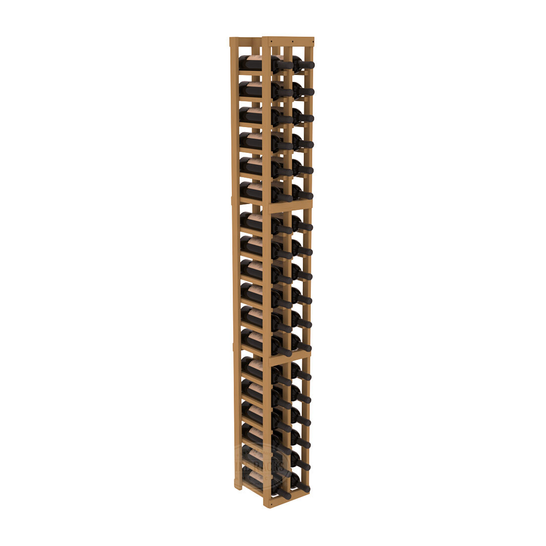 InstaCellar - 2 Column Standard Rack in Ponderosa Pine Oak stained without WineSafe™ Satin Sealant