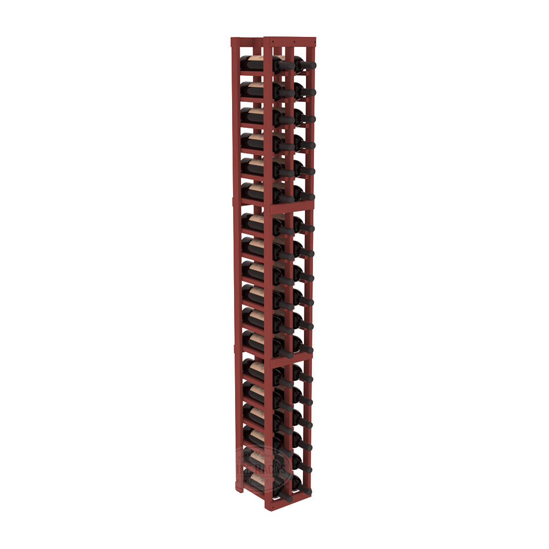 InstaCellar - 2 Column Standard Rack in Ponderosa Pine Cherry stained without WineSafe™ Satin Sealant