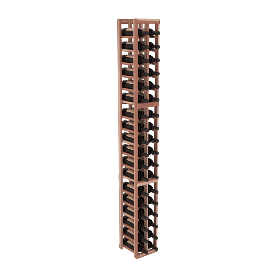 InstaCellar - 2 Column Standard Rack in Premium Redwood Unstained without WineSafe™ Satin Sealant