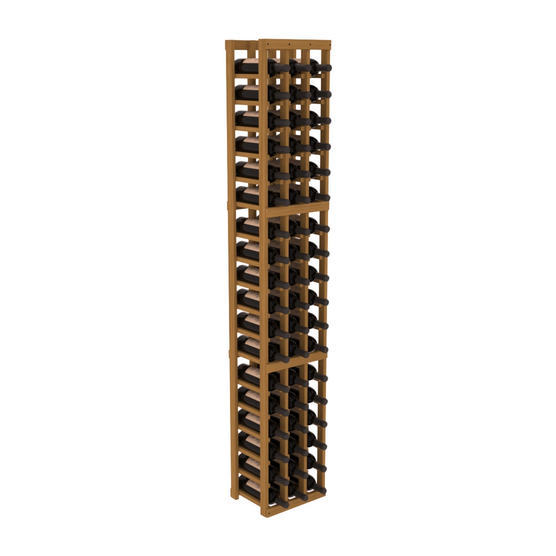 InstaCellar - 3 Column Standard Rack in Grand Mahogany Oak stained without WineSafe™ Satin Sealant