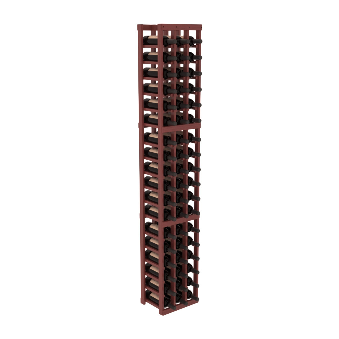 InstaCellar - 3 Column Standard Rack in Grand Mahogany Cherry stained with WineSafe™ Satin Sealant