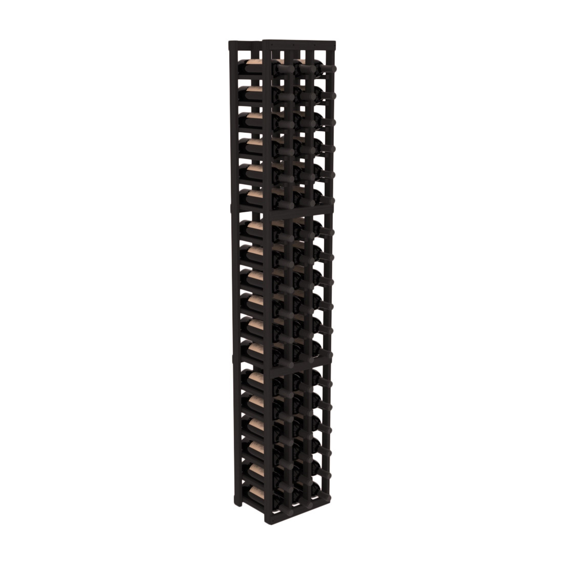 InstaCellar - 3 Column Standard Rack in Grand Mahogany Black stained without WineSafe™ Satin Sealant