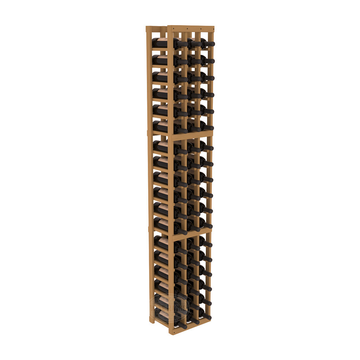 InstaCellar - 3 Column Standard Rack in Ponderosa Pine Oak stained without WineSafe™ Satin Sealant