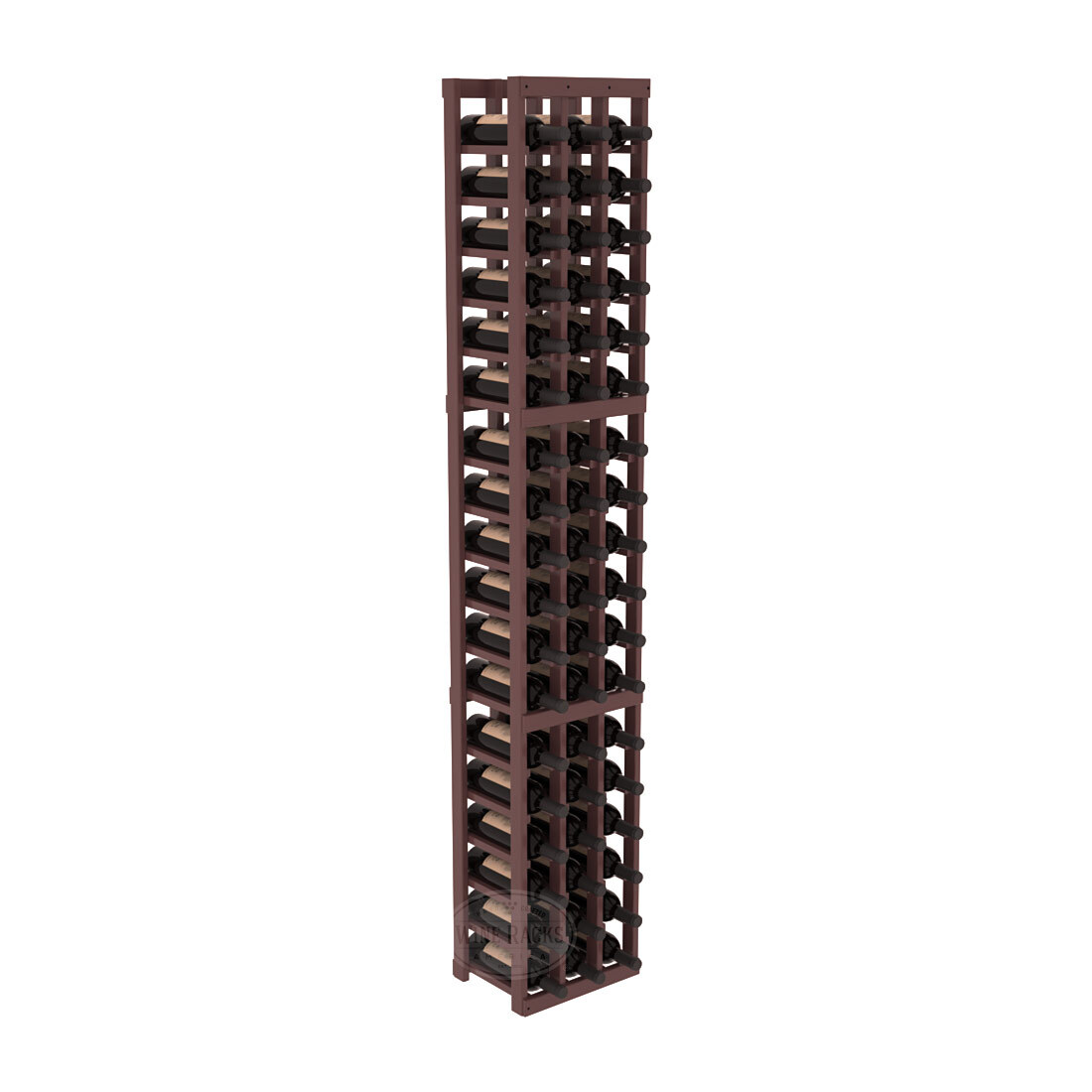 InstaCellar - 3 Column Standard Rack in Ponderosa Pine Walnut stained with WineSafe™ Satin Sealant