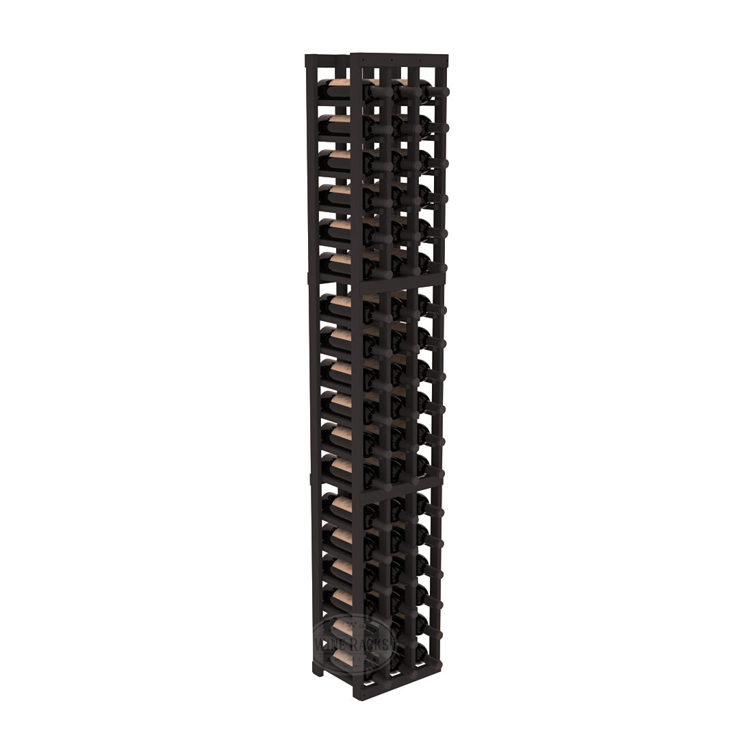 InstaCellar - 3 Column Standard Rack in Ponderosa Pine Black stained without WineSafe™ Satin Sealant