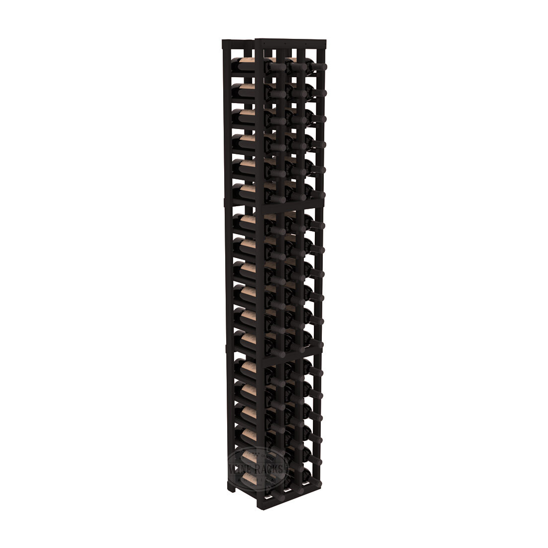 InstaCellar - 3 Column Standard Rack in Premium Redwood Black stained without WineSafe™ Satin Sealant