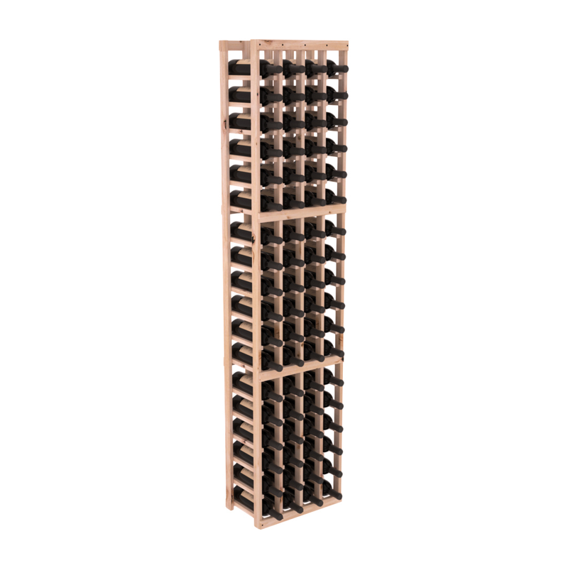 InstaCellar - 4 Column Standard Rack in Knotty Alder Unstained without WineSafe™ Satin Sealant