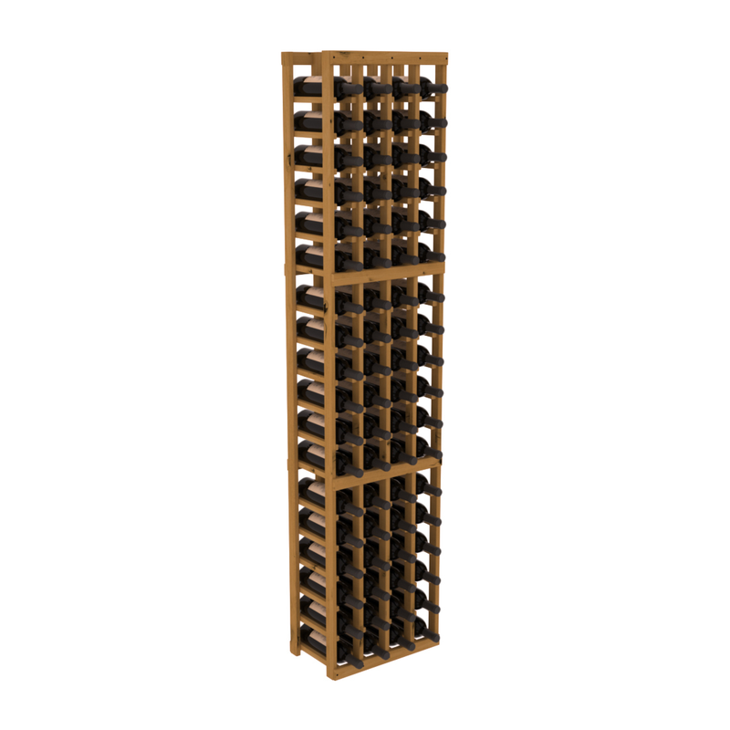 InstaCellar - 4 Column Standard Rack in Knotty Alder Oak stained without WineSafe™ Satin Sealant