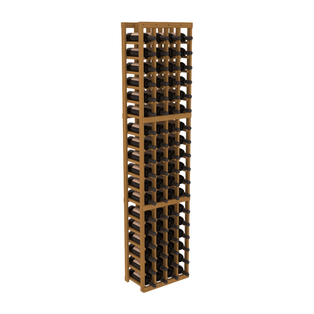 InstaCellar - 4 Column Standard Rack in Grand Mahogany Oak stained without WineSafe™ Satin Sealant