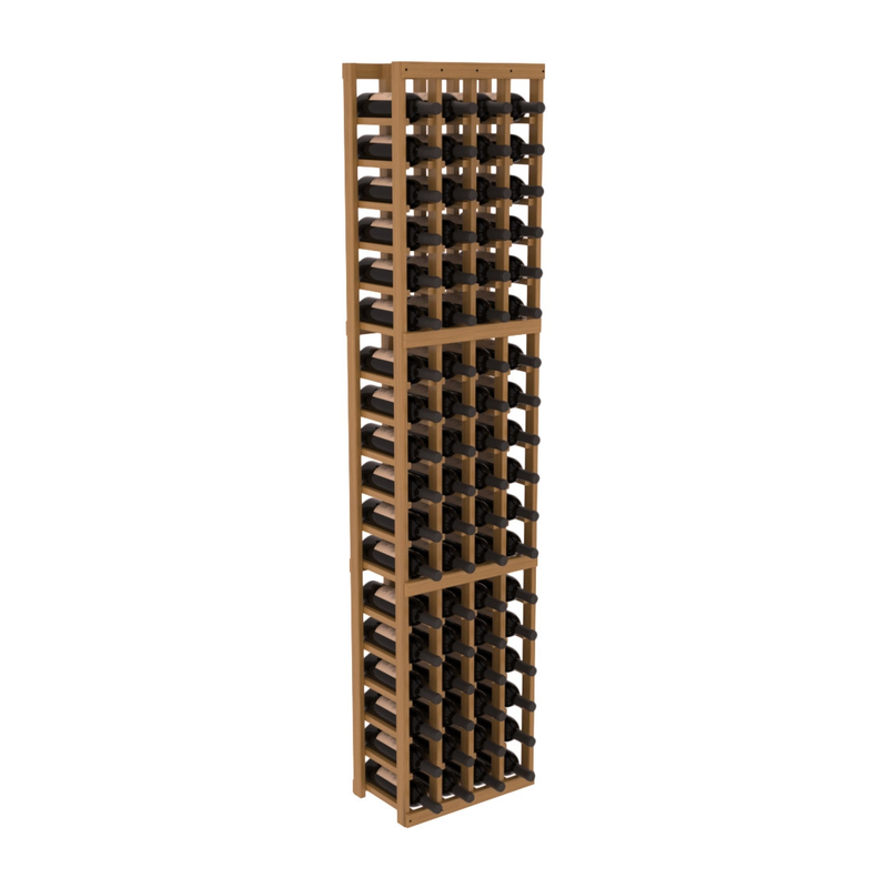 InstaCellar - 4 Column Standard Rack in Grand Mahogany Oak stained with WineSafe™ Satin Sealant