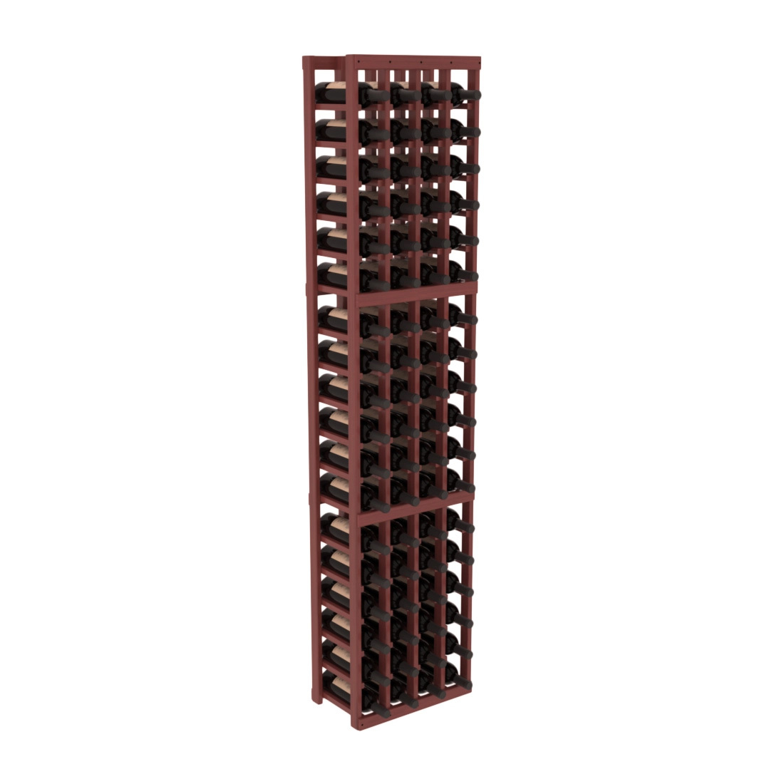 InstaCellar - 4 Column Standard Rack in Grand Mahogany Cherry stained with WineSafe™ Satin Sealant