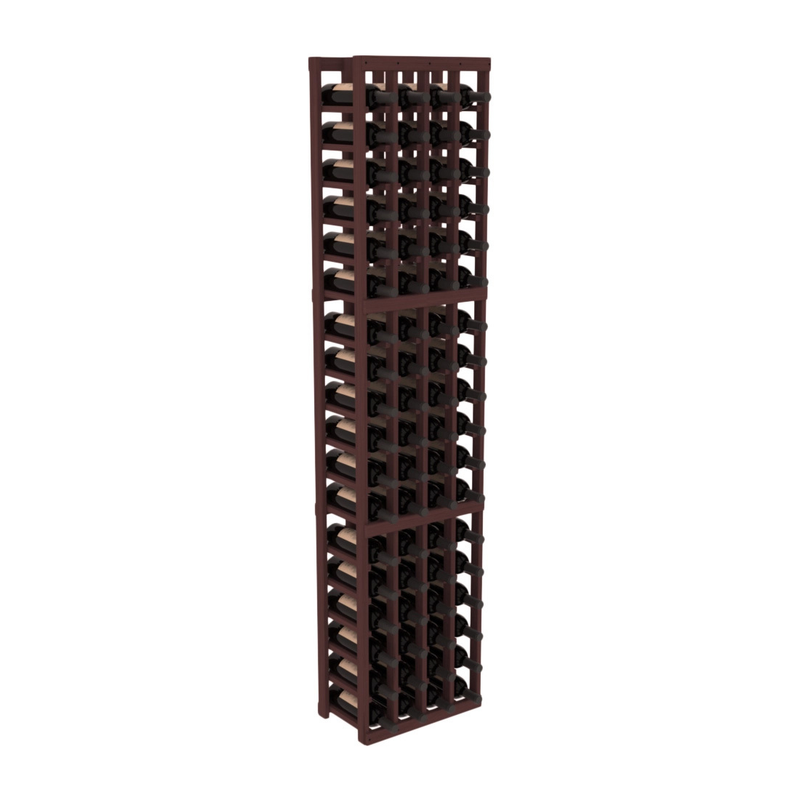 InstaCellar - 4 Column Standard Rack in Grand Mahogany Walnut stained without WineSafe™ Satin Sealant