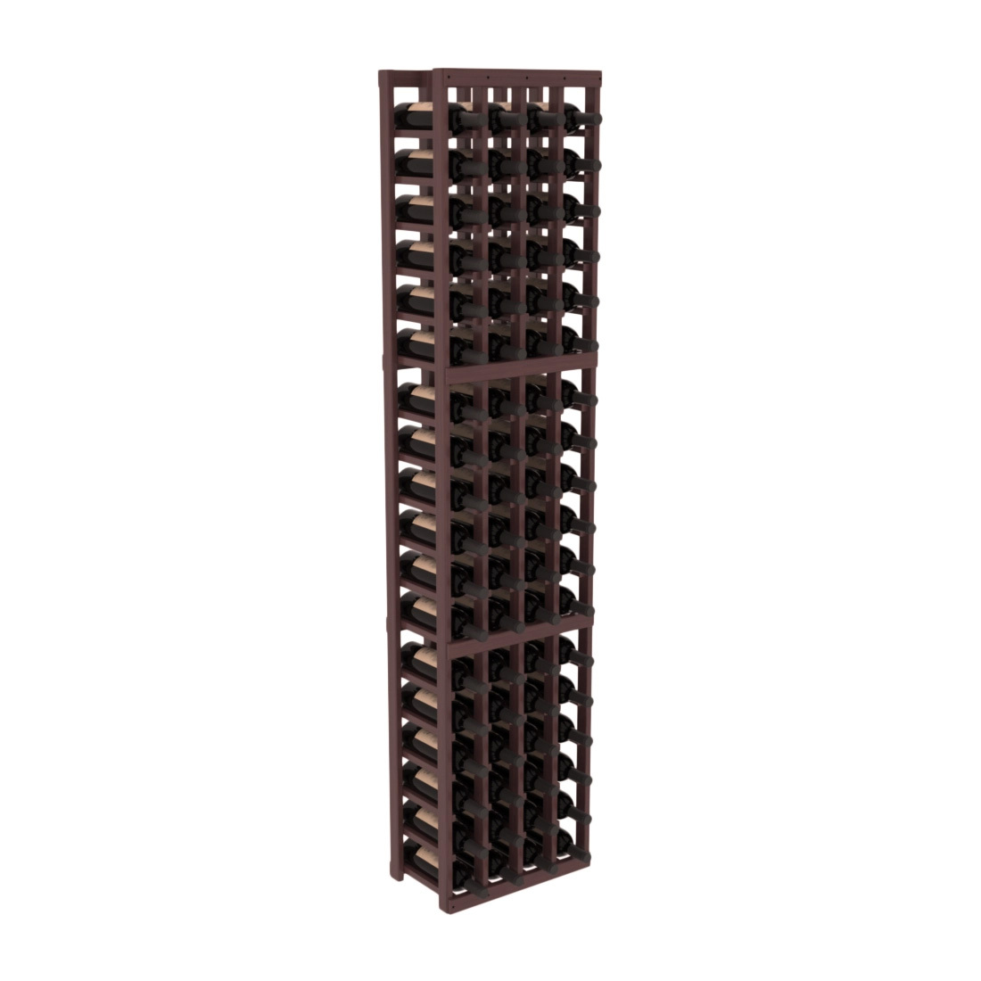InstaCellar - 4 Column Standard Rack in Grand Mahogany Walnut stained with WineSafe™ Satin Sealant