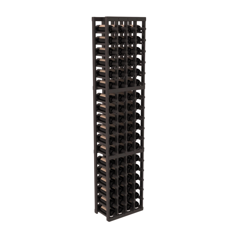 InstaCellar - 4 Column Standard Rack in Grand Mahogany Black stained with WineSafe™ Satin Sealant