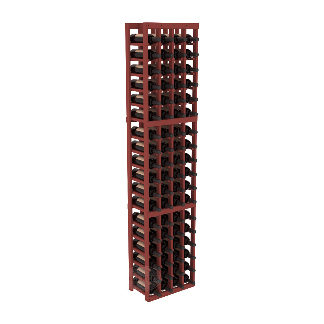 InstaCellar - 4 Column Standard Rack in Ponderosa Pine Cherry stained without WineSafe™ Satin Sealant