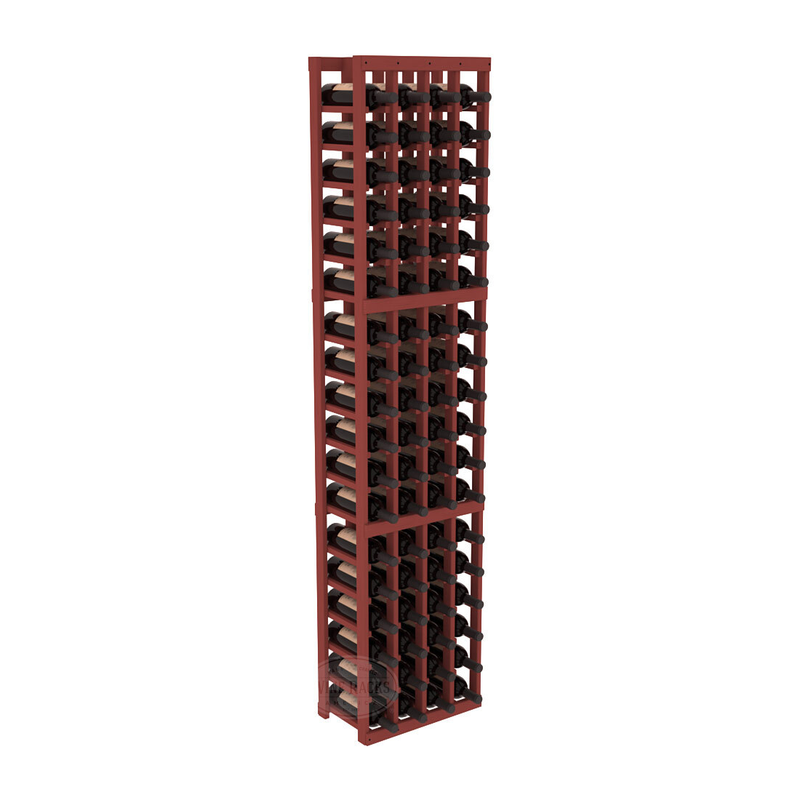 InstaCellar - 4 Column Standard Rack in Ponderosa Pine Cherry stained without WineSafe™ Satin Sealant