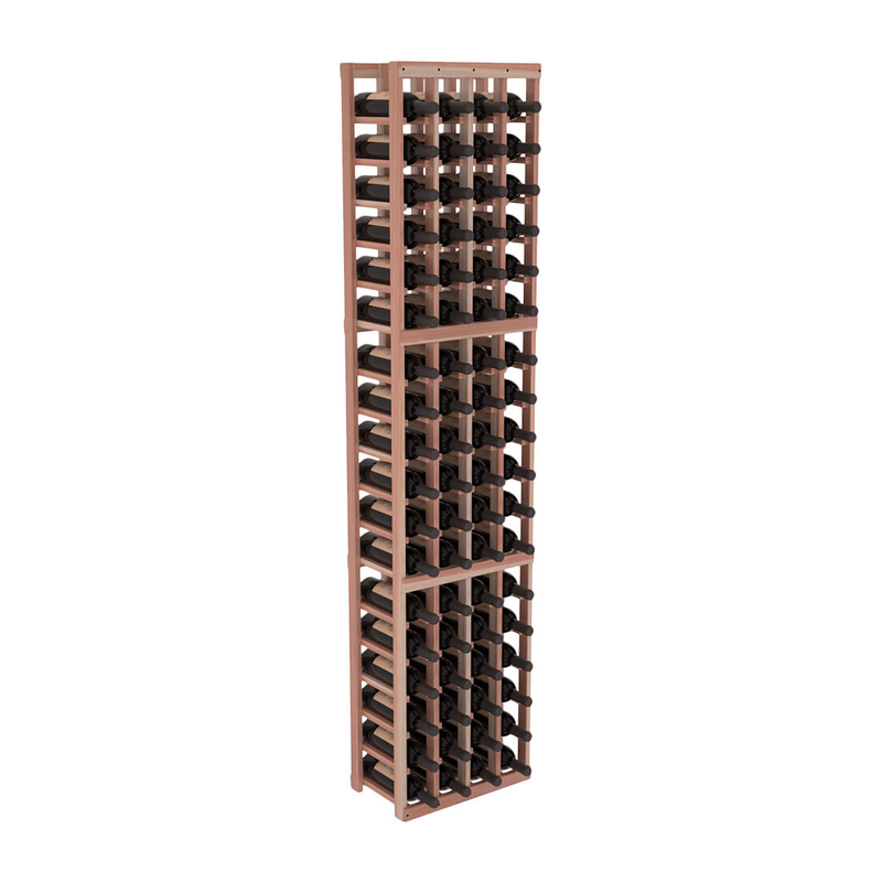 InstaCellar - 4 Column Standard Rack in Premium Redwood Unstained with WineSafe™ Satin Sealant