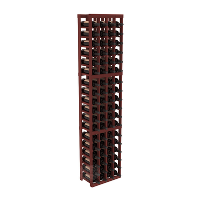 InstaCellar - 4 Column Standard Rack in Premium Redwood Cherry stained without WineSafe™ Satin Sealant