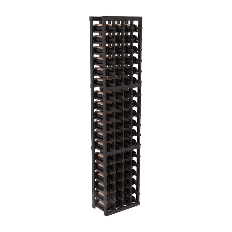 InstaCellar - 4 Column Standard Rack in Premium Redwood Black stained with WineSafe™ Satin Sealant