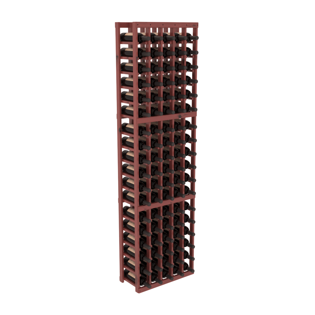 InstaCellar - 5 Column Standard Rack in Knotty Alder Cherry stained with WineSafe™ Satin Sealant