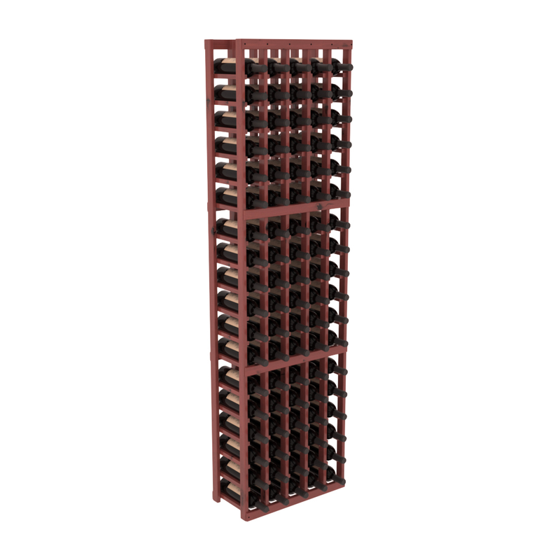 InstaCellar - 5 Column Standard Rack in Knotty Alder Cherry stained with WineSafe™ Satin Sealant