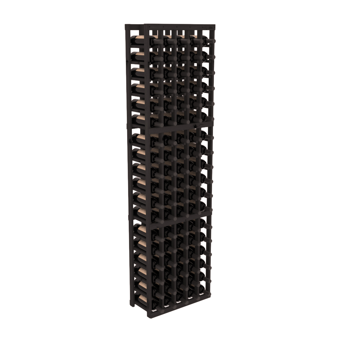 InstaCellar - 5 Column Standard Rack in Knotty Alder Black stained without WineSafe™ Satin Sealant