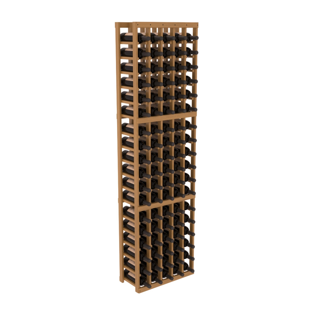 InstaCellar - 5 Column Standard Rack in Grand Mahogany Oak stained with WineSafe™ Satin Sealant