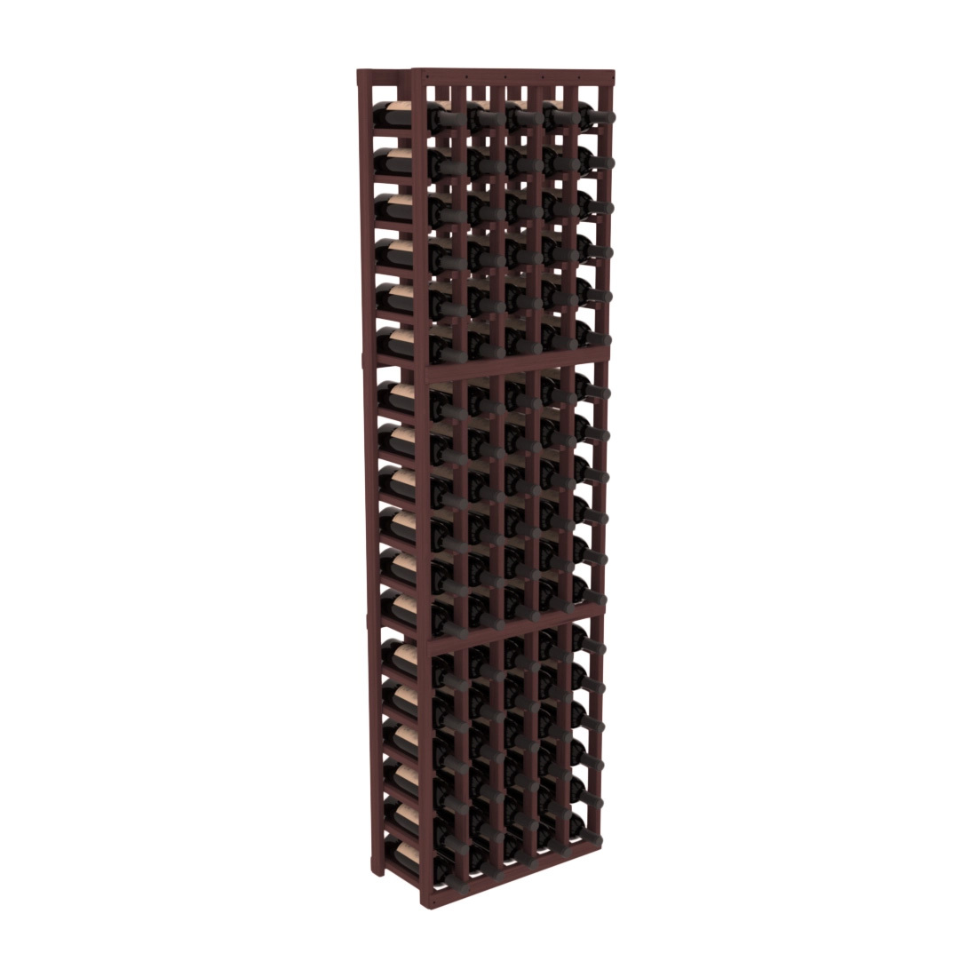 InstaCellar - 5 Column Standard Rack in Grand Mahogany Walnut stained without WineSafe™ Satin Sealant