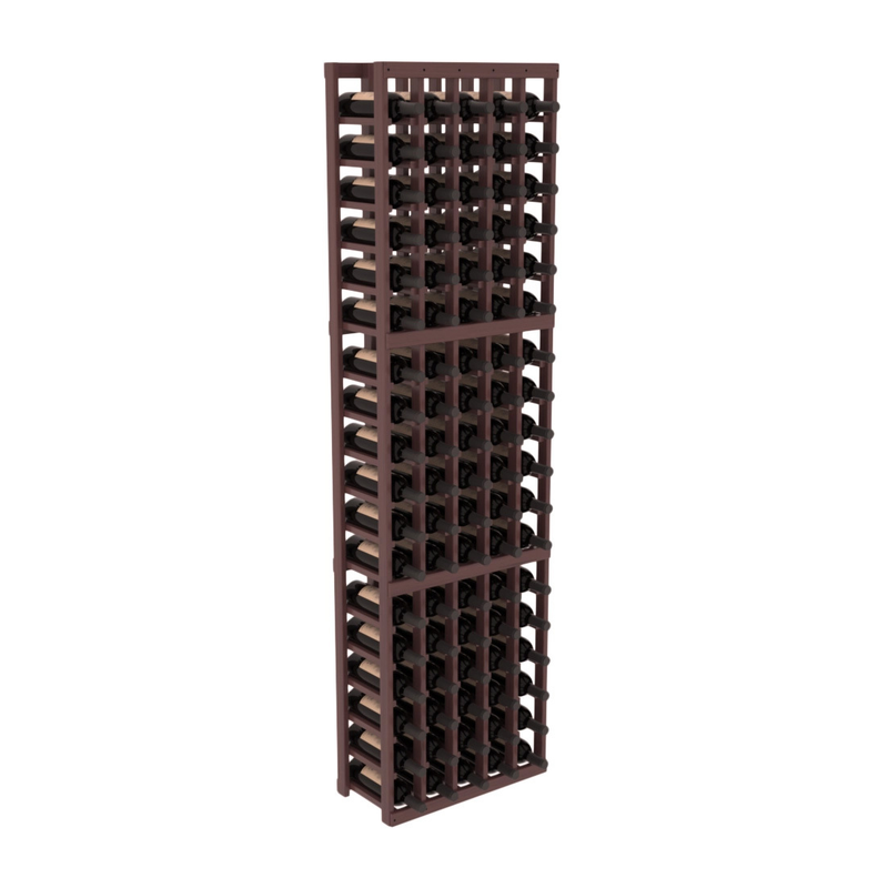 InstaCellar - 5 Column Standard Rack in Grand Mahogany Walnut stained with WineSafe™ Satin Sealant
