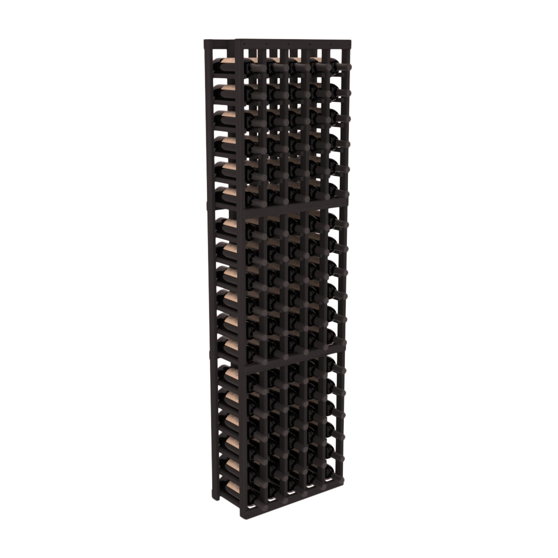 InstaCellar - 5 Column Standard Rack in Grand Mahogany Black stained without WineSafe™ Satin Sealant